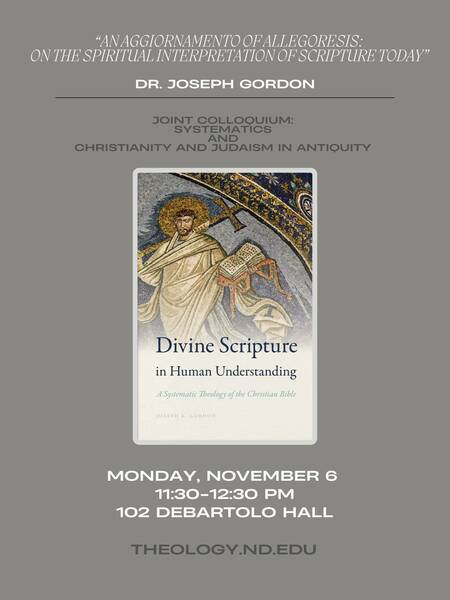 Joint Systematics And Christianity And Judaism In Antiquity Colloquium